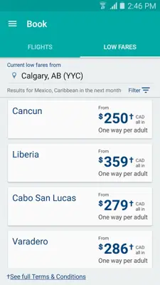 WestJet android App screenshot 5